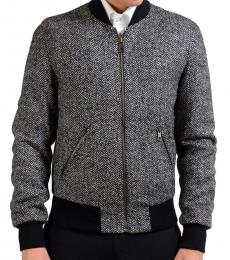 Dolce & Gabbana Grey Full Zip Bomber Jacket