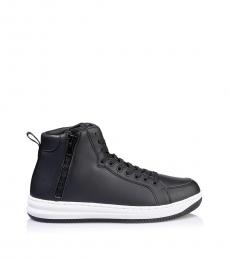 Emporio Armani Black Transformers Side Zip Sneakers