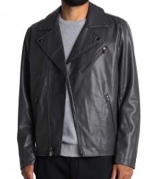 Dark Grey Perfecto Faux Leather Moto Jacket