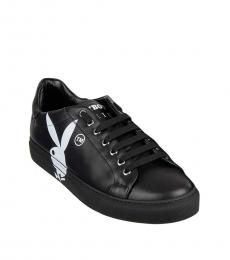 Philipp Plein Black White Bunny Low Top Sneakers