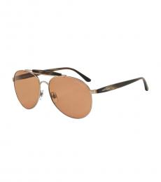 Giorgio Armani Matte Bronze Full Rim Sunglasses