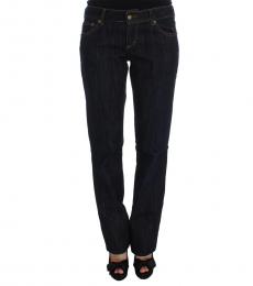 Blue Straight Fit Stretch Jeans