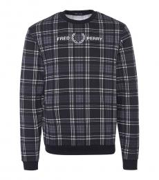Fred Perry Dark Grey Logo Embroidery Sweatshirt