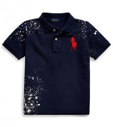 Ralph Lauren Little Boys French Navy Distressed Polo