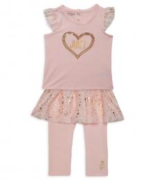 Juicy Couture 2 Piece Top/Skirted Leggings Set (Baby Girls)
