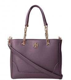 Tory Burch Imperial Garnet Carter Chain Small Tote