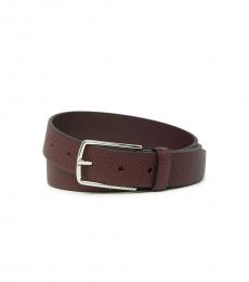 Hugo Boss Dark Red Chuck-P Embossed Belt
