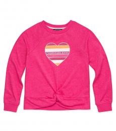 Calvin Klein Little Girls Pop Raspberry Logo Twist Sweatshirt