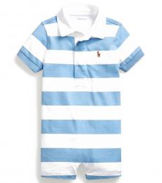 Ralph Lauren Baby Boys Chatham Blue Striped Rugby Shortall