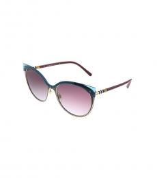 Burberry Red-Light Gold Cat Eye Sunglasses