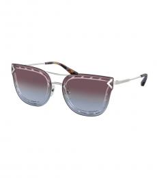Tory Burch Silver Open-Wire Cat Eye Sunglasses