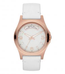 White Rose Gold Dial Watch