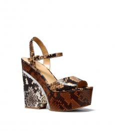 Michael Kors Butternut Lana Snake Print Wedges