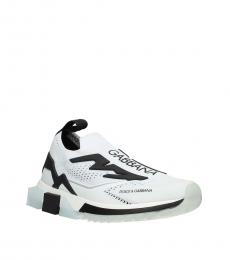 Dolce & Gabbana White Logo Slip On Sneakers
