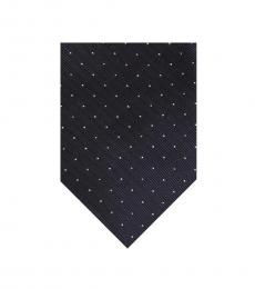 Navy Blue Pindot Tie