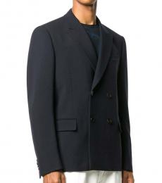 Navy Blue Double-Breasted Blazer