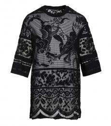 Dolce & Gabbana Black Allover Mesh T-Shirt