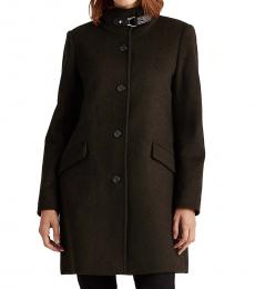 Black Buckle-Collar Coat