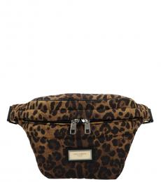 Dolce & Gabbana Leopard Print Sicily Large Crossbody Bag