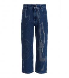 Fendi Blue Fendi Earth 5-pocket Denim Jeans