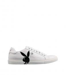 Philipp Plein White Low Top Bunny Sneakers