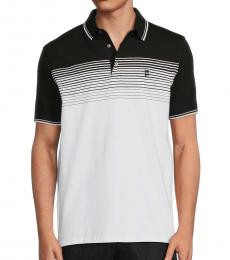 DKNY Black Striped Polo