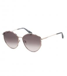 Ferragamo Rose Gold Geometric Sunglasses