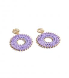 J.Crew Lilac Beaded Circle Earrings