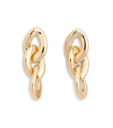 Vince Camuto Golden Interlocking Link Drop Earrings