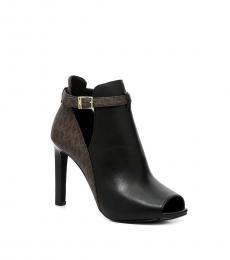 Michael Kors Black Logo Leather Boots