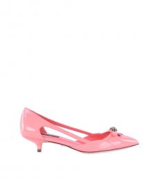 Pink Patent Leather Low Heels