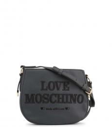 Love Moschino Grey Made With Love Medium Crossbody