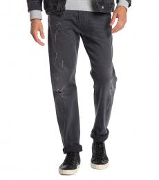Diesel Black Denim Belther Distressed Slim Jeans