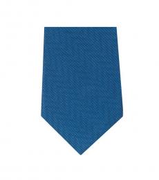 Michael Kors Blue Timeless  Chevron Slim Silk Tie