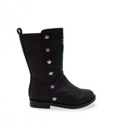 Juicy Couture Little Girls Black Embellished Boots