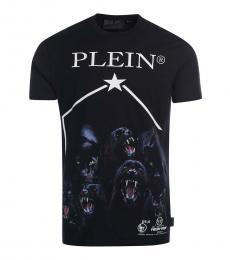 Philipp Plein Black Front Logo T-Shirt