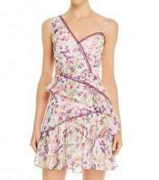 BCBGMaxazria Botanical Floral Floral Tiered Party Dress
