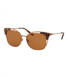Tory Burch Rose Gold -Brown Cat-Eye Sunglasses
