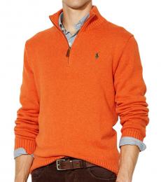 Orange Half Zip Sweater