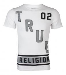 True Religion White Silver Grey Defense T-Shirt