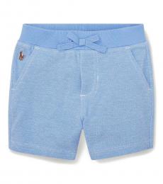 Ralph Lauren Baby Boys Harbor Island Blue Knit Oxford Shorts