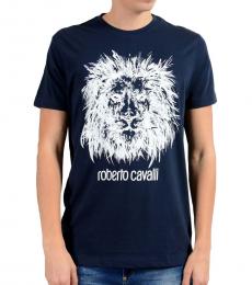 Navy Blue Graphic Lion T-Shirt
