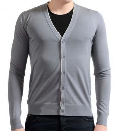 Grey Cardigan Pullover Sweater