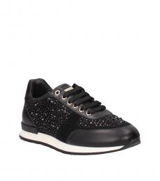 Philipp Plein Black Rhinestone Embellished Sneakers
