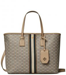 Tory Burch Gray Heron Gemini Link Zip Large Tote