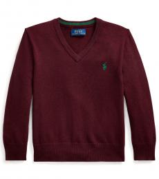 Ralph Lauren Little Boys Cherry V-Neck Sweater