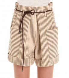 Brunello Cucinelli Multi color Belted Shorts