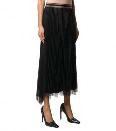 Brunello Cucinelli Black Tulle Midi Skirt
