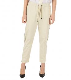 Brunello Cucinelli Beige Embroidery Brass Monile Pants