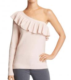 Rebecca Minkoff Light Pink Stacey Ruffle One Shoulder
